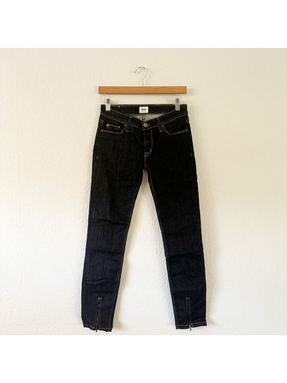 Hudson Juliette Refine Jeans Womens 26 Super Skinny Dark Wash Classic Zip fronts